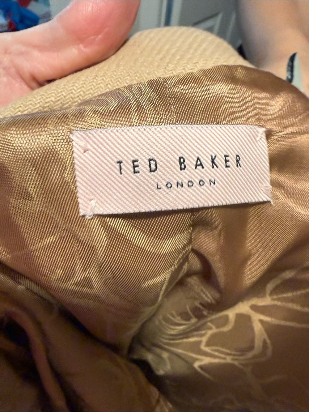Ted Baker Camel Tan Single-Button Lined Coat - Picture 3 of 16